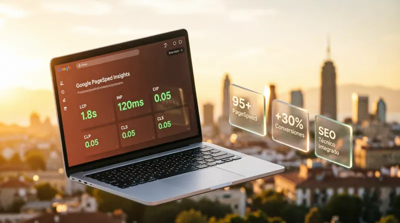 Desarrollo web profesional en Barcelona - Dashboard de métricas de rendimiento web