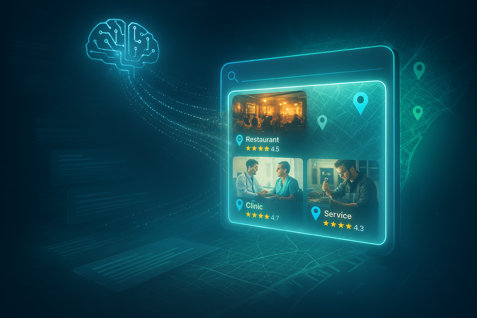 Negocio local en Barcelona apareciendo en los AI Overviews de Google - resultados de inteligencia artificial en las búsquedas