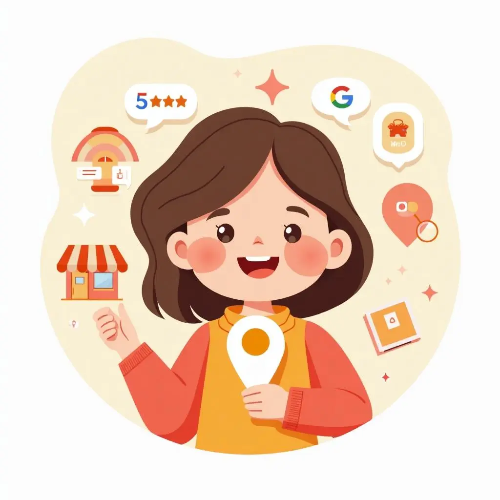 Ilustración de servicio de Google Business - Destaca en Google Maps y atrae clientes locales