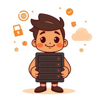 Ilustración de servicio de Hosting Seguro - Tu web siempre rápida y disponible