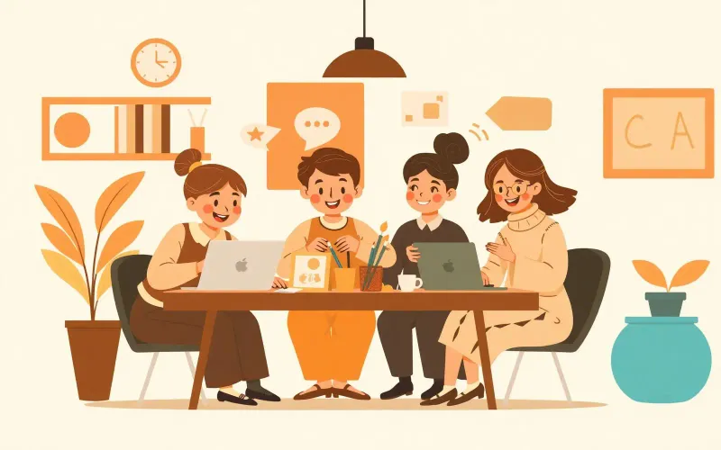 Equipo de BMLogic colaborando en proyectos digitales en un ambiente de trabajo moderno